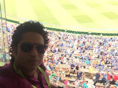 Sachin at MCG to support Team India.
