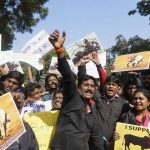 New Delhi: People in large numbers stage a demonstration in favour of Jallikattu in New Delhi on Jan 19, 2017. (Photo: IANS) by .