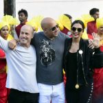 Mumbai: Hollywood actors Vin Diesel and Deepika Padukone coming out from Kalina Airport in Mumbai on January 12, 2017. Vin Diesel is visiting India for the promotions of his film xXx - Return of Xander Cage. (Photo: IANS)