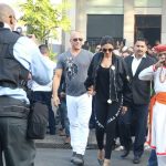 Mumbai: Actors Vin Diesel and actor Deepika Padukone coming out from Kalina Airport in Mumbai on January 12, 2017. Vin Diesel is visiting India for the promotions of his film xXx - Return of Xander Cage. (Photo: IANS)