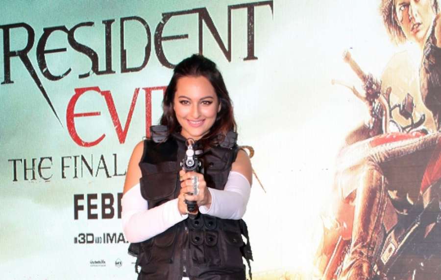 Mumbai: Sonakshi Sinha during the launch of India's first Virtual Reality Hepatic Gaming Experience , Resident Evil, in Mumbai on Jan 27, 2017. (Photo: IANS) by .