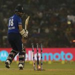 Cuttack: Moeen Ali of England gets dismissed during the Second One Day International cricket match between India and England at Barabati Stadium in Cuttack on Jan 19, 2017. (Photo: Surjeet Yadav/IANS) by .