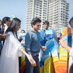 Mumbai: Actor Shah Rukh Khan during a programme organised to inaugurate ​mural artist Rouble Nagi's creations in Mumbai, on Jan 10, 2017. (Photo: IANS)