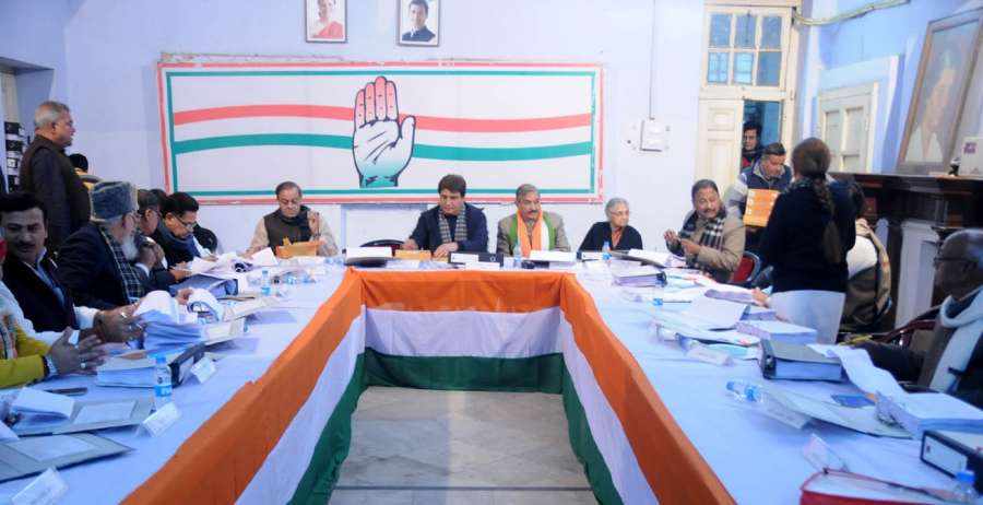Lucknow: Congress leaders Sheila Dikshit, Raj Babbar and others during a party meeting ahead of Uttar Pradesh Assembly polls in Lucknow on Jan 5, 2017. (Photo: IANS) by .