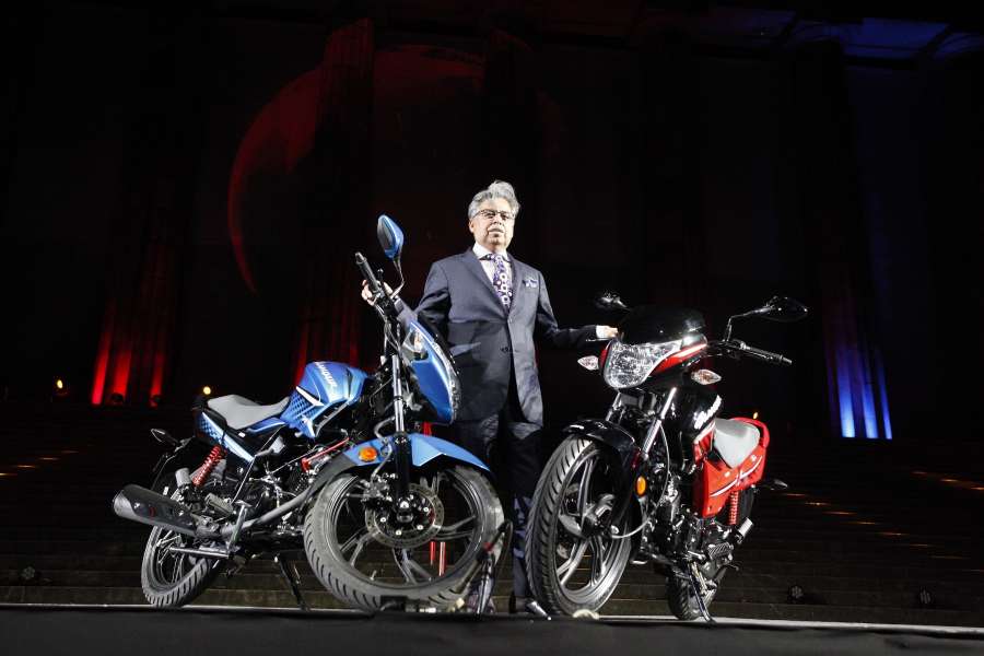 Buenos Aires: Hero MotoCorp Chairman Pawan Munjal at the global launch of New Glamour -called âIgnitorâ in Central & South American markets in Buenos Aires, Argentina. (Photo: IANS)