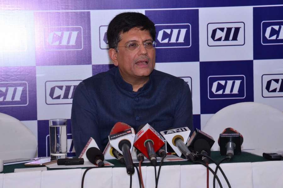 Kolkata: Union Minister of State for Power, Coal, New and Renewable Energy and Mines Piyush Goyal addresses during CII National Council Meeting in Kolkata on Jan 3, 2017. (Photo: IANS)