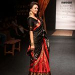 Mumbai: Actress Preity Zinta displays the creation of fashion designer Sanjukta Dutta during the Lakme Fashion Week Summer/Resort 2017, in Mumbai, on Feb 2, 2017. (Photo: IANS) by .