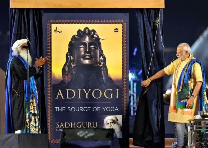 Unveiling of Adiyogi Lord Shiva idol in Coimbatore by .