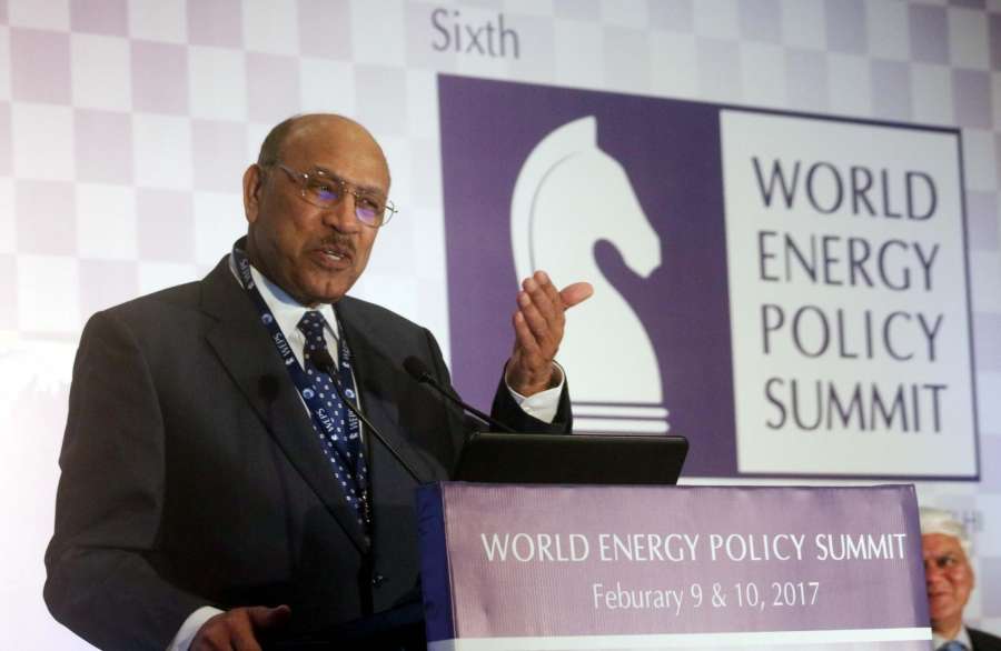 New Delhi: Former President & CEO of the Saudi Arabian Oil Company (Saudi Aramco), Abdallah S. Jum'ah addresses during the Sixth World Energy Policy Summit 2017 in New Delhi, on Feb 9, 2017. (Photo: IANS) by .