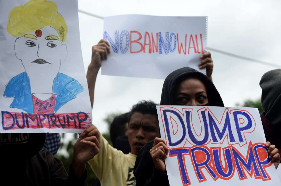 (WORLD SECTION) INDONESIA-JAKARTA-ANTI-TRUMP-RALLY by .