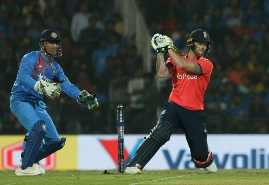 Nagpur: England's Ben Stokes in action during the second T20 match between India and England at Vidarbha Cricket Association Stadium in Nagpur, on Jan 29, 2017. (Photo: Surjeet Yadav/IANS) by .