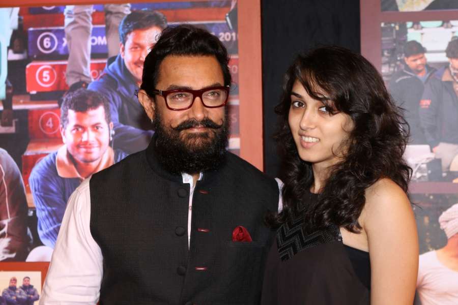 Mumbai: Actor Aamir Khan along with daughter Ira Khan during the success party of film Dangal in Mumbai on Feb 4, 2017. (Photo: IANS) by .