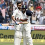 Hyderabad: India's captain Virat Kohli celebrates his double century on the second day of the only test match between India and Bangladesh in Hyderabad on Feb. 10, 2017. (Photo: Surjeet Yadav/IANS) by .