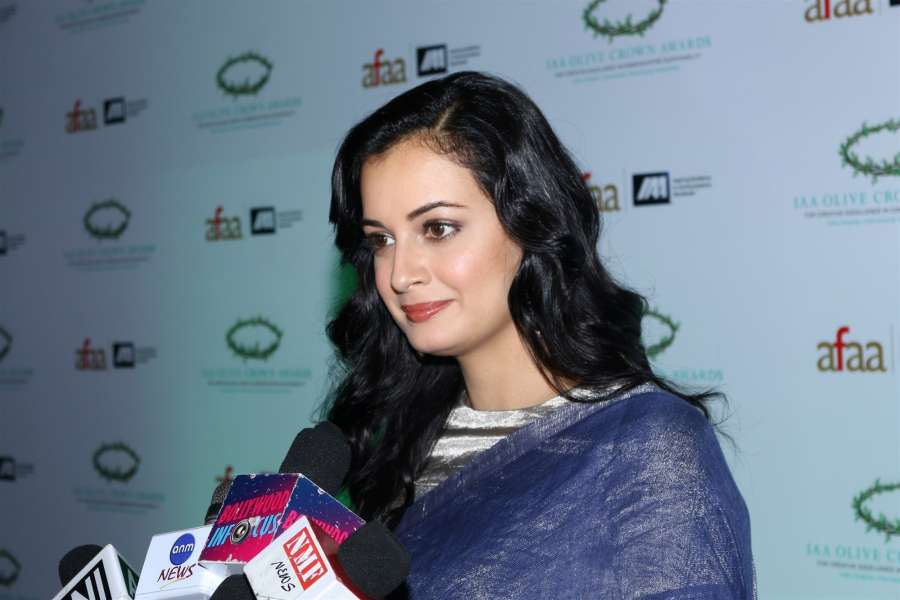 Mumbai: Actress Dia Mirza during the International Advertising Association (IAA) - India Chapter Olive Crown Awards 2017 in Mumbai on March 15, 2017. (Photo: IANS) by .