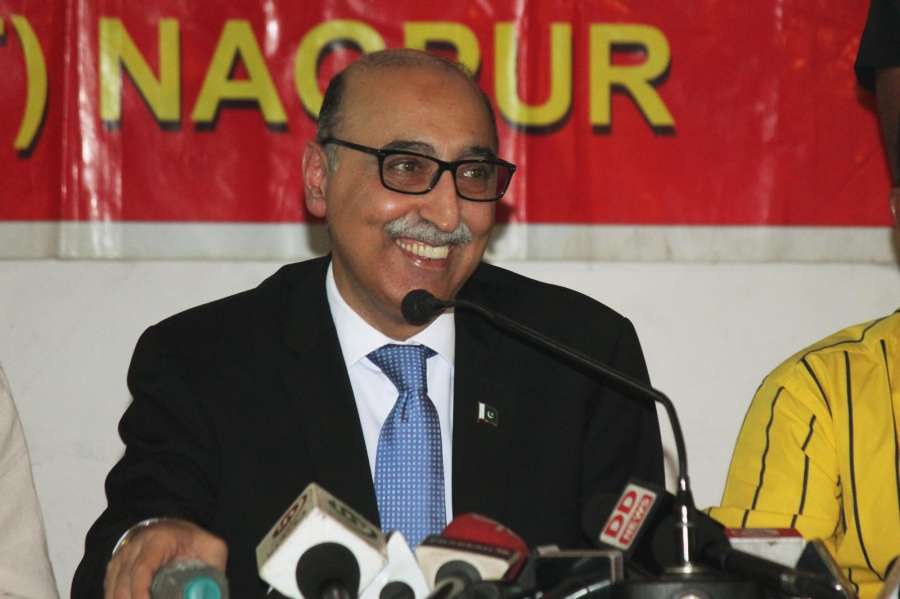 Nagpur: Pakistani High Commissioner Abdul Basit addresses a press conference in Nagpur on June 4, 2016. (Photo: IANS) by .