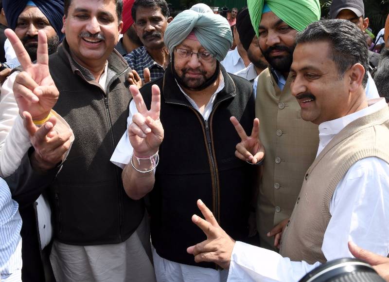 New Delhi: Punjab Congress chief Capt Amarinder Singh arrives to meet party's vice president Rahul Gandhi in New Delhi on March 14, 2017. (Photo: IANS) by .