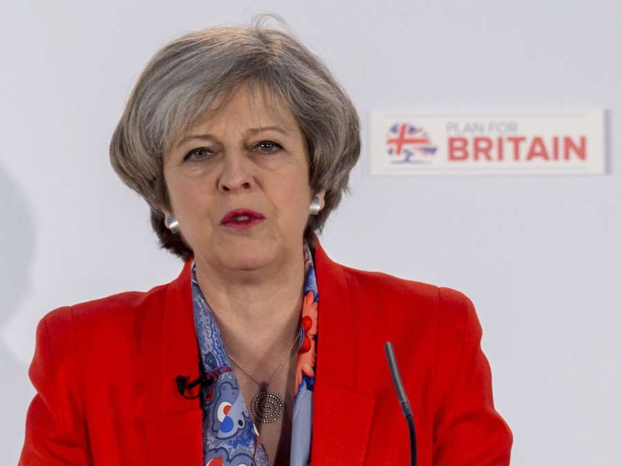 BRITAIN-CARDIFF-CONSERVATIVE PARTY-SPRING CONFERENCE-THERESA MAY by .