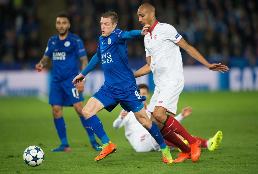 (SP)BRITAIN-LEICESTER-CHAMPIONS LEAGUE-ROUND OF 16-LEICESTER CITY VS SEVILLA FC by .