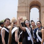 New Delhi: Models campaign for "Beti Bachao, Beti Padhao" at India Gate in New Delhi on April 15, 2017. (Photo: IANS) by .