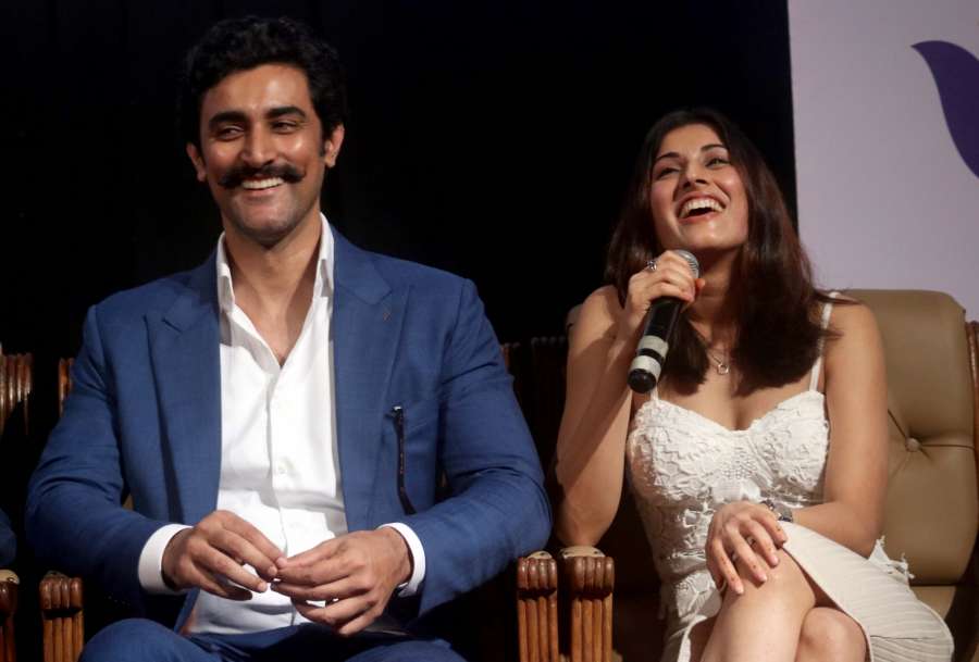 New Delhi: Actors Kunal Kapoor and Divinaa Thackur during a press conference during BRICS film festival 2016 at Sri Fort auditorium in New Delhi on Sept 1, 2016. (Photo: IANS) by .