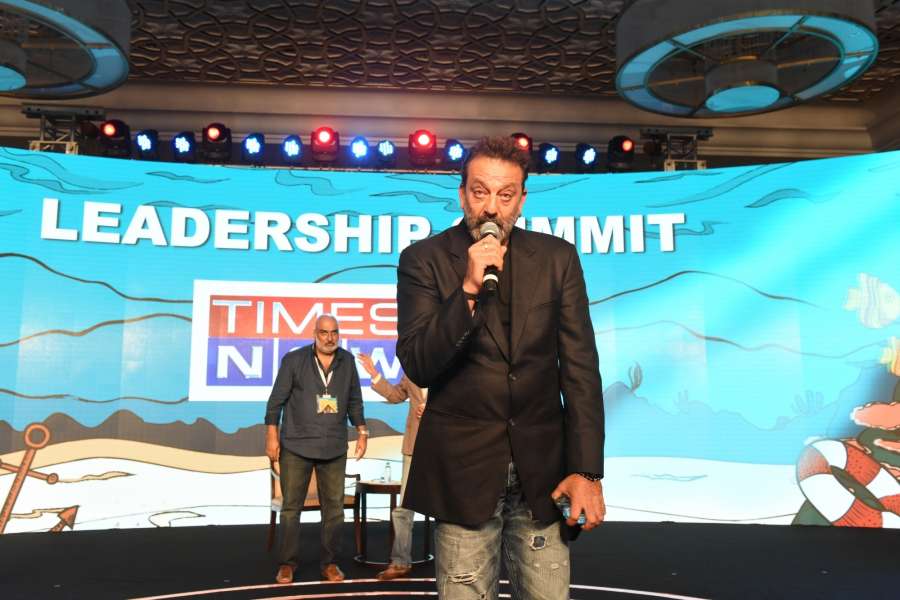 Siridao: Actor Sanjay Dutt addresses during a programme in Siridao of Goa on April 7, 2017. (Photo: IANS) by .