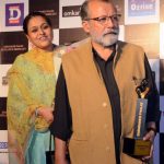 Mumbai: Veteran actor Pankaj Kapur with his wife Supriya Pathak with the Dadasaheb Phalke award in Mumbai on April 21, 2017. (Photo: IANS) by .