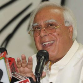 Union Law Minister and Congress leader Kapil Sibal addresses a press conference at AICC office in New Delhi on May 6, 2014. (Photo: IANS) by .