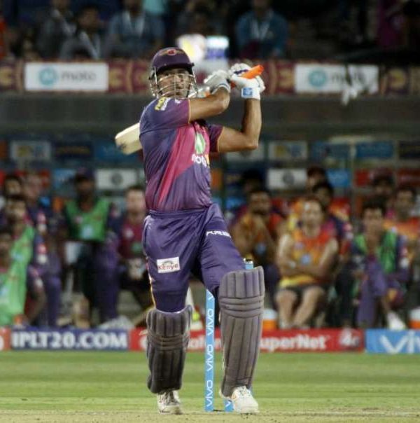 Pune: MS Dhoni of Rising Pune Supergiant in action during an IPL 2017 match between Rising Pune Supergiant and Sunrisers Hyderabad at Maharashtra Cricket Association Stadium in Pune on April 22, 2017. (Photo: IANS) by .