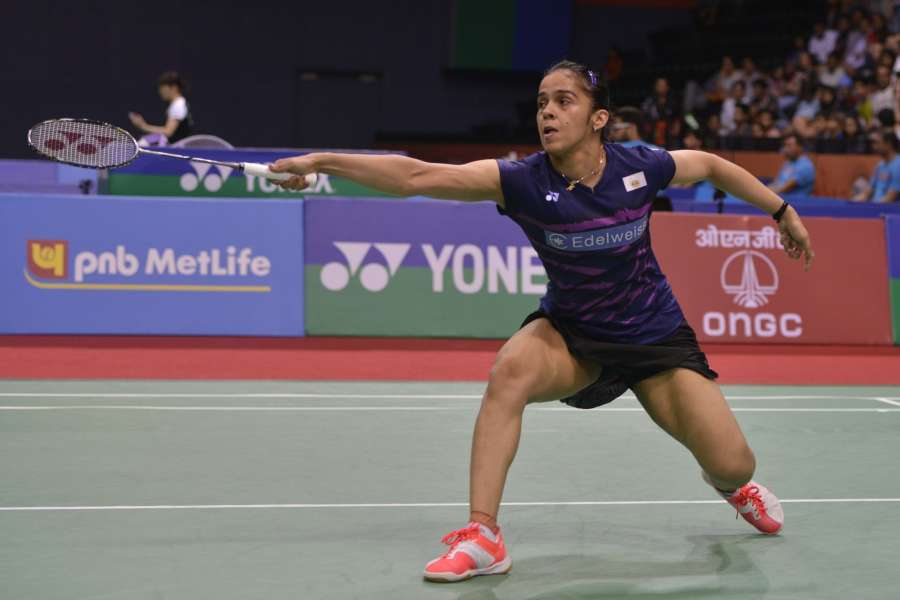 New Delhi: Indian shuttler Saina Nehwal in action against compatriot PV Sindhu in the quarter-final match of 2017 India Open World Superseries badminton championships in New Delhi, on March 31, 2017. PV Sindhu won. (Photo: IANS) by .