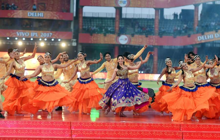 New Delhi: Actress Yami Gautam performs during the opening ceremony of IPL 2017 at Feroze Shah Kotla Stadium in New Delhi on April 15, 2017. (Photo: Surjeet Yadav/IANS) by .