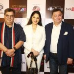 Mumbai: Filmmaker Subhash Ghai, actors Simi Garewal and Rishi Kapoor during the re-premiere of film Karz in Mumbai on April 23, 2017. by .