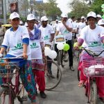 Kolkata: People participate in a cycle rally on "World Health Day" in Kolkata on April 7, 2017. (Photo: IANS) by .