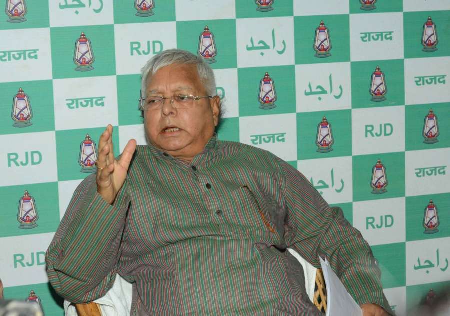 Patna: RJD chief Lalu Prasad Yadav during a press conference in Patna on May 14, 2017. (Photo: IANS) by .