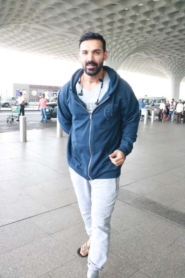 Mumbai: Actor John Abraham spotted at airport. (Photo: IANS) by . 