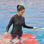Mumbai: Actress AYami Gautam practice Speedo Aquafit-Vertical underwater fitness training program in Mumbai, on June 21, 2017. (Photo: IANS) by .