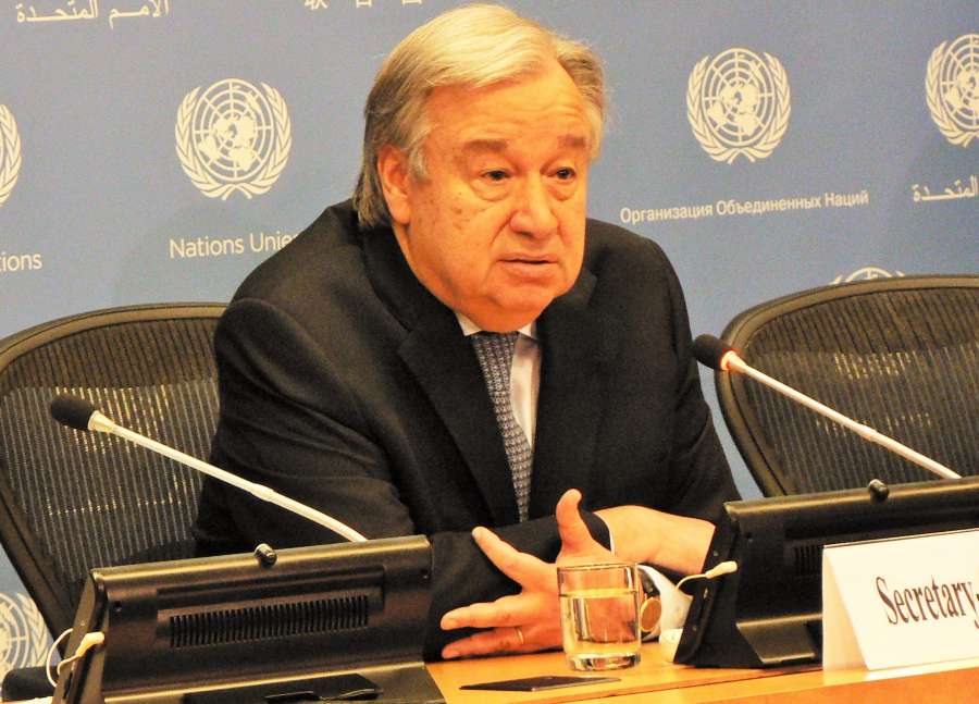 United Nations: United Nations Secretary-General Antonio Guterres addresses reporters at his first news conference at the UN headquarters on June 20, 2017. (Photo: IANS) by .