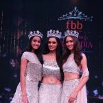 Mumbai: 54th Femina Miss India World 2017 winner Manushi Chhillar (C), first runner-up Sana Dua (R) and the second runner-up Priyanka Kumari (L) during the grand finale of fbb Femina Miss India 2017 in Mumbai, on June 25, 2017. (Photo: IANS) by .