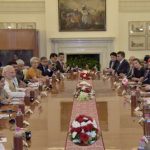 New Delhi: Prime Minister Narendra Modi and Canadian Prime Minister Justin Trudeau at the delegation level talks, at Hyderabad House, in New Delhi on Feb 23, 2018. (Photo: IANS/PIB) by .
