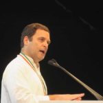 New Delhi: Congress President Rahul Gandhi addresses during the 84th plenary session of Indian National Congress at the Indira Gandhi Indoor Stadium in New Delhi on March 17, 2018. (Photo: IANS) by .