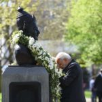 London: Prime Minister Narendra Modi pays tributes at the Basaveshwara statue, in London on April 18, 2018. (Photo: IANS/PIB) by .