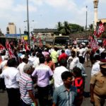 Chennai: Centre of Indian Trade Unions (CITU) workers block roads as they stage a demonstration during a DMK-led shutdown strike over the Centre's failure to set up a Cauvery Management Board (CMB), in Chennai on April 5, 2018. (Photo: IANS) by .