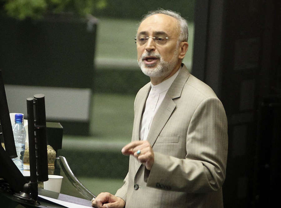 TEHRAN, July 21, 2015 (Xinhua) -- Head of the Atomic Energy Organization of Iran Ali Akbar Salehi delivers a speech at Iran's parliament in Tehran, Iran, on July 21, 2015. Salehi said here on Tuesday that the nuclear agreement enables Iran to export its e by Xinhua.