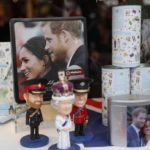 WINDSOR (BRITAIN), May 18, 2018 (Xinhua) -- Souvenirs of Britain's Prince Harry and U.S. actress Meghan Markle are on display in a shop window one day before the Royal Wedding in Windsor, Britain, on May 18, 2018. Britain's Prince Harry and U.S. actress Meghan Markle's wedding will be held on May 19 at St George's Chapel in Windsor Castle. (Xinhua/Han Ya/IANS) by .