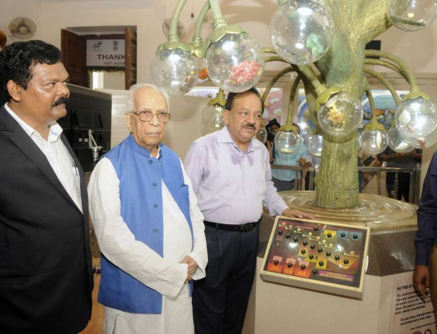 Kolkata: West Bengal Governor Keshari Nath Tripathi and Union Minister of Environment, Forest, Climate Change, Science & Technology Dr Harsha Vardhan visit after inaugurating the renovated Zoological and Botanical galleries maintained by Botanical Survey of India (BSI) at Indian Museum in Kolkata on May 9, 2018. (Photo: IANS) by .