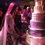 Mumbai: Actress Sonam Kapoor and businessman Anand Ahuja cut the cake at their wedding reception in Mumbai, on May 8, 2018. (Photo: IANS) by .