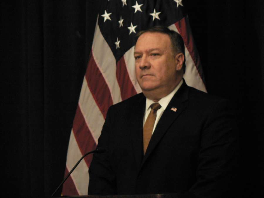 United States Secretary of State Mike Pompeo speaks at a news conference in New York after his meeting with Kim Yong Chol, the representative of North Korean leader Kim Jong Un. (Photo: IANS/AL) by .