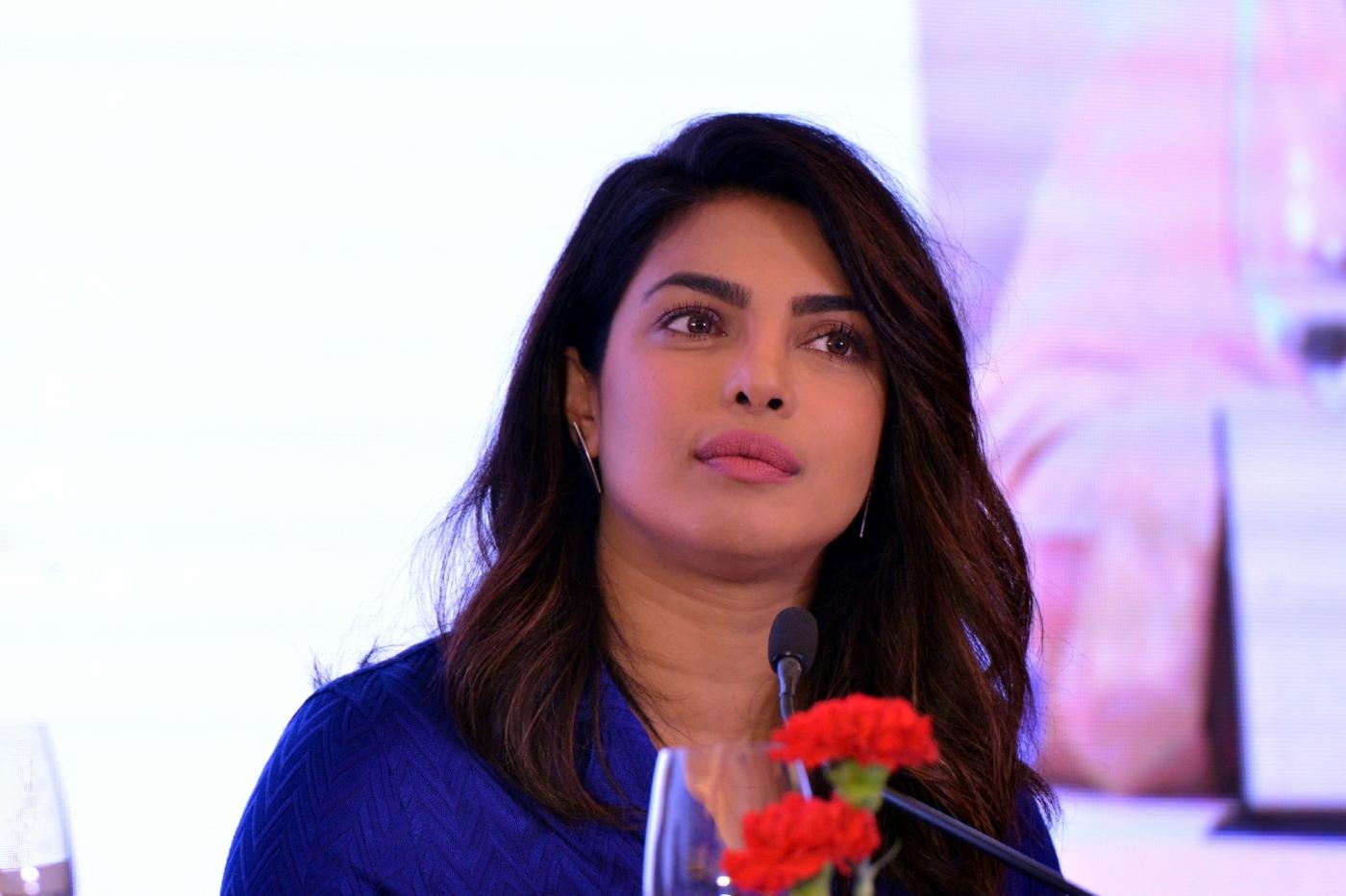 New Delhi: Actress Priyanka Chopra during a panel discussion at Curtain Raiser for Partners' Forum 2018, in New Delhi on April 11, 2018. (Photo: IANS) by .