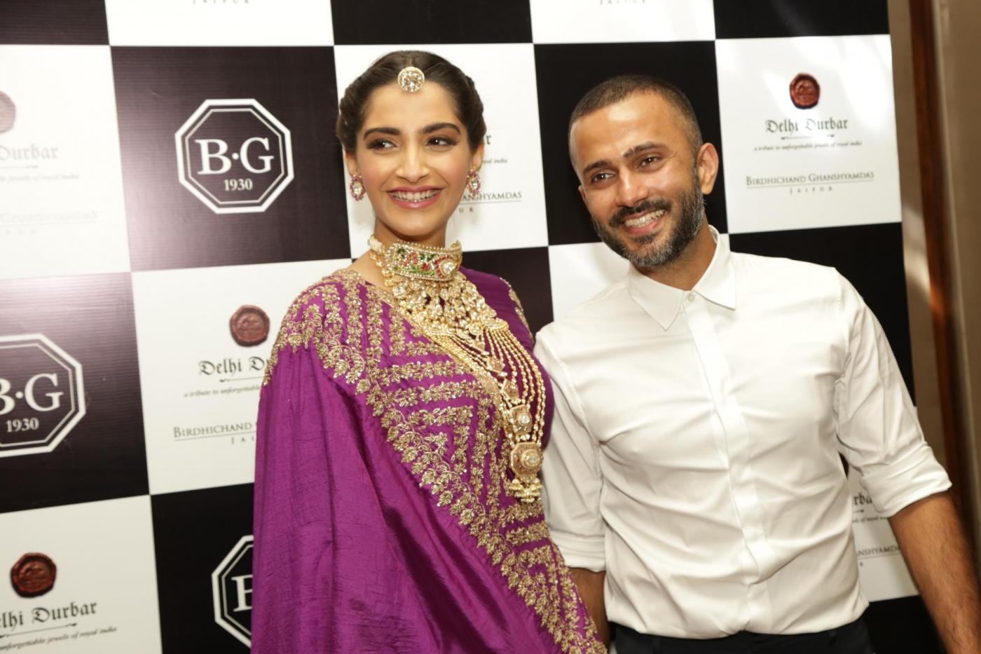 New Delhi: Actress Sonam Kapoor Ahuja along with her husband Anand Ahuja at jewellery collection show, in New Delhi on 8 Sept. 2018. (Photo: Amlan Paliwal/IANS) by .