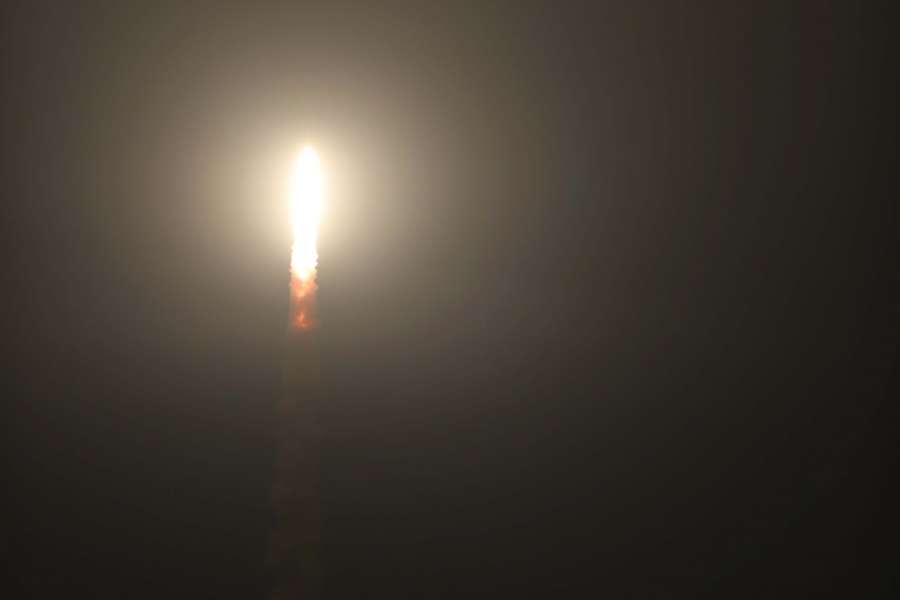Sriharikota: Indian rocket Polar Satellite Launch Vehicle (PSLV) lifts off with two British satellites NovaSAR and S1-4, as seen from Chennai on Sept 16, 2018. (Photo: IANS) by .