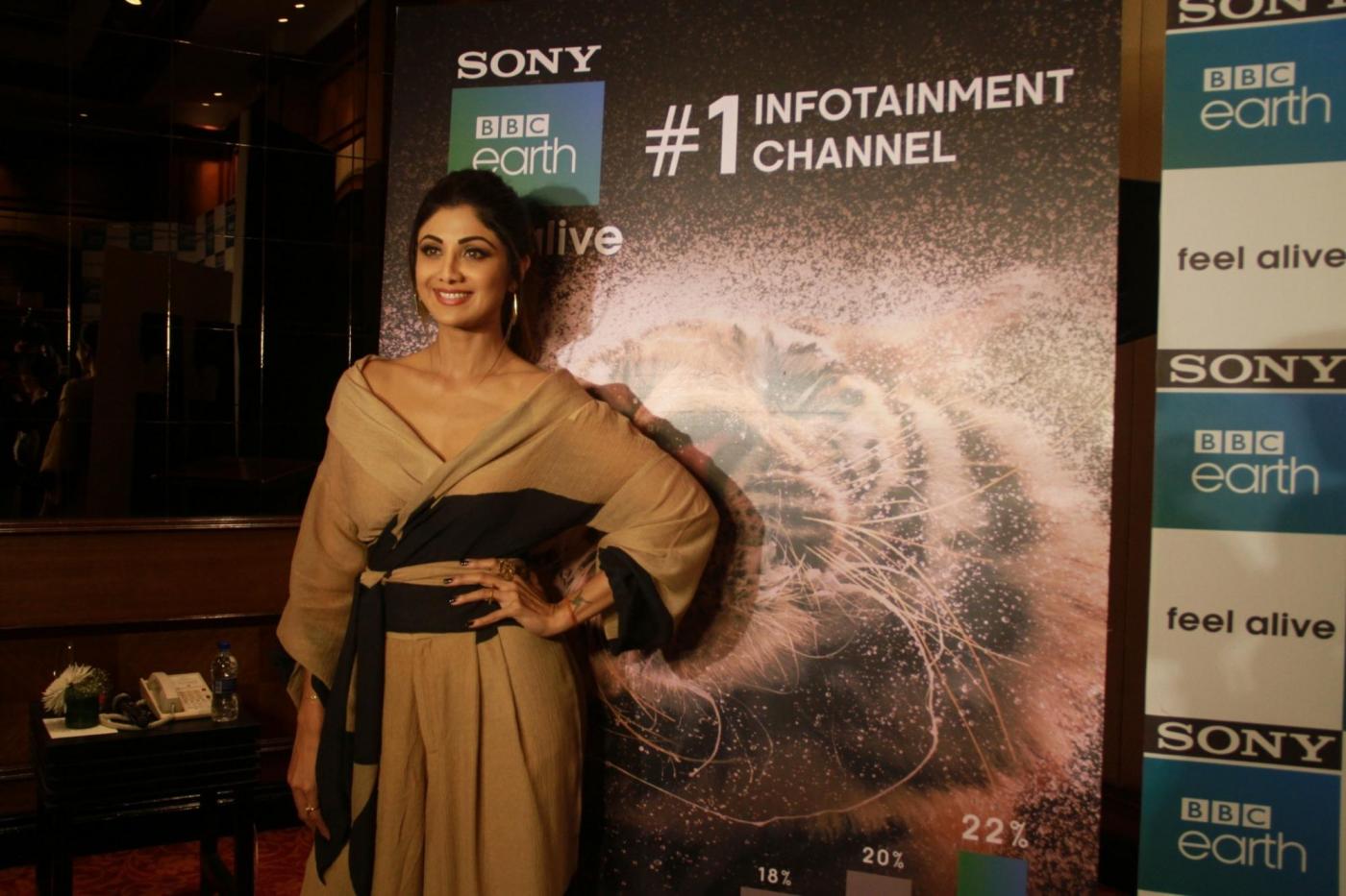 Mumbai: Actress Shilpa Shetty during ​first anniversary celebrations of Sony BBC Earth in Mumbai on March 26, 2018. (Photo: IANS) by .